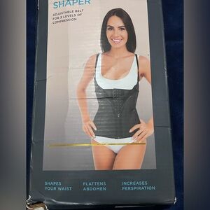 Women’s Black Waist Shaper Vest - Compression Tank